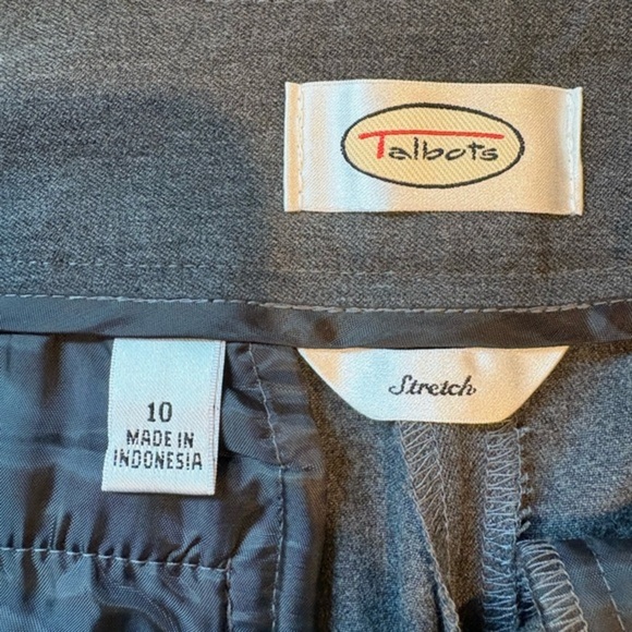 Talbots Stretch Dark Gray Dress Pants 10 - Picture 3 of 11